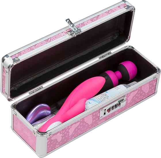 Кейс для зберігання секс-іграшок BMS Factory - The Toy Chest Lokable Vibrator Case Pink з кодовим за Sex Aura Киев