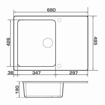 Мийка кухонна GRANADO SALAMANKA white (gr0605) Вінниця