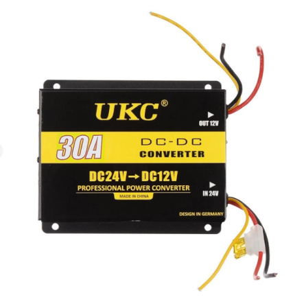 Перетворювач напруги UKC DC/DC 24V-12V 30A, стабілізатор для авто та техніки, потужний конвертер Київ