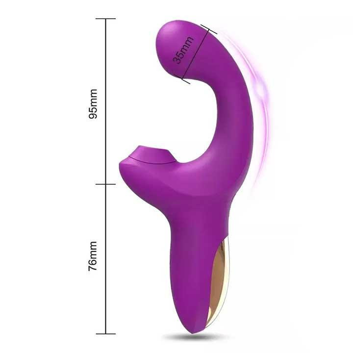 Вибратор - вуманайзер 2 в 1 для клитора и точки G, LIVMAN - Фиолетовый Винница - изображение 9