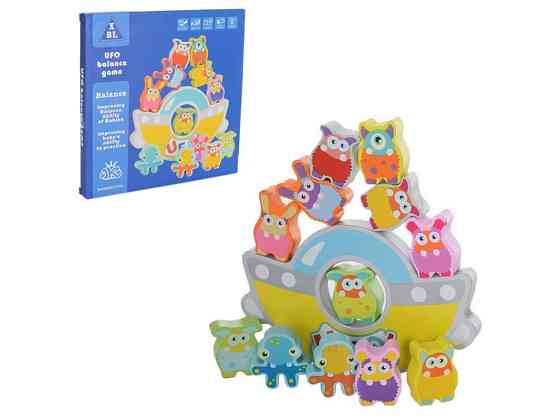 Дерев'яний балансир "Корабель" Bambi MD 1661 з фігурками тварин Вінниця