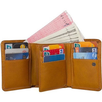 Гаманець Vintage Шкіряний Рудий (14597) Вінниця - фото 4