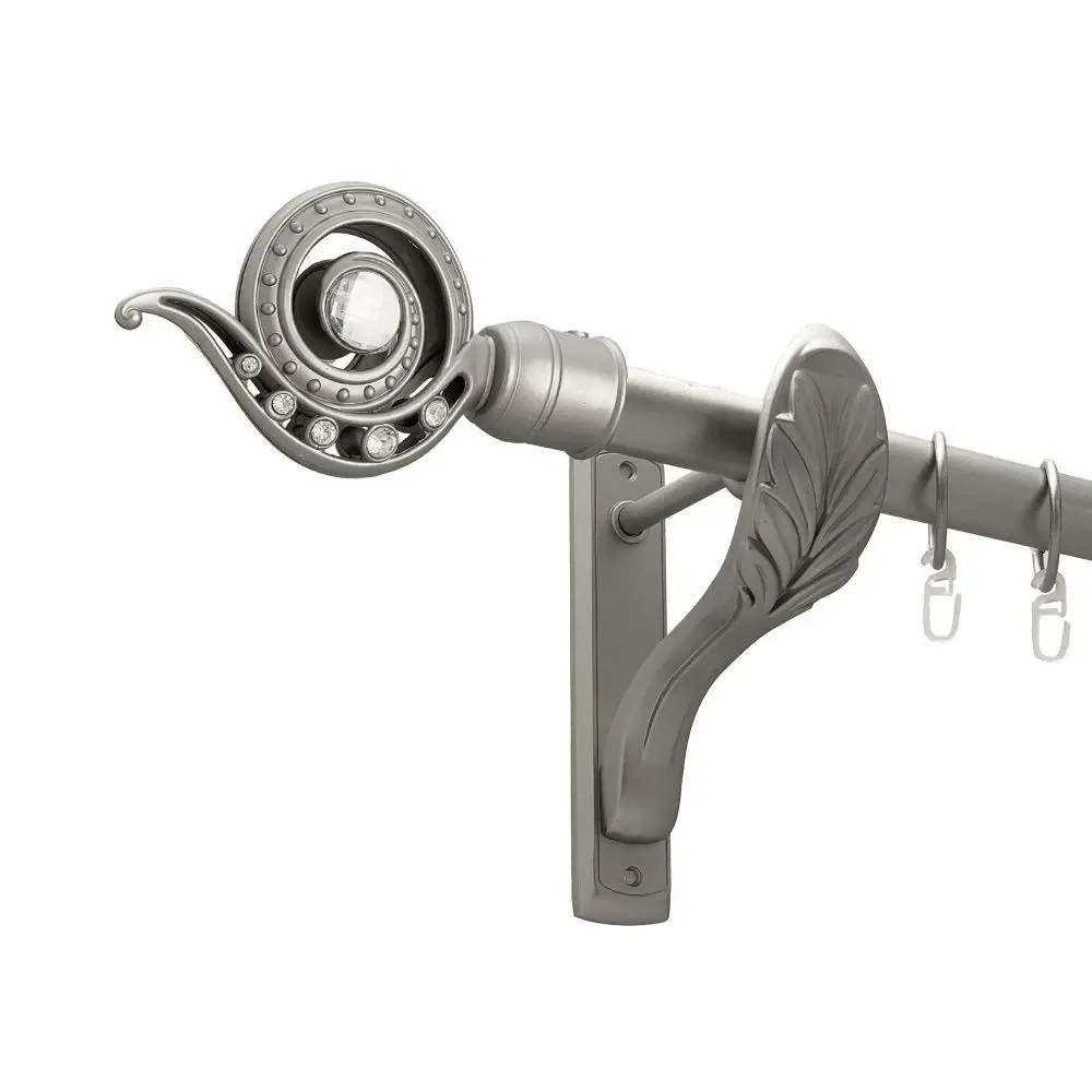 Карниз Orvit Око Дракона металевий однорядний ретро гладка труба кільце металеве Сатин 25 мм 240 см (00-00016829) Львів - фото 1