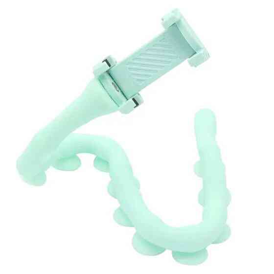 Гнучкий тримач для телефону з універсальними присосками Cute Worm Lazy Holder. Колір блакитний OC-67 Івано-Франківськ