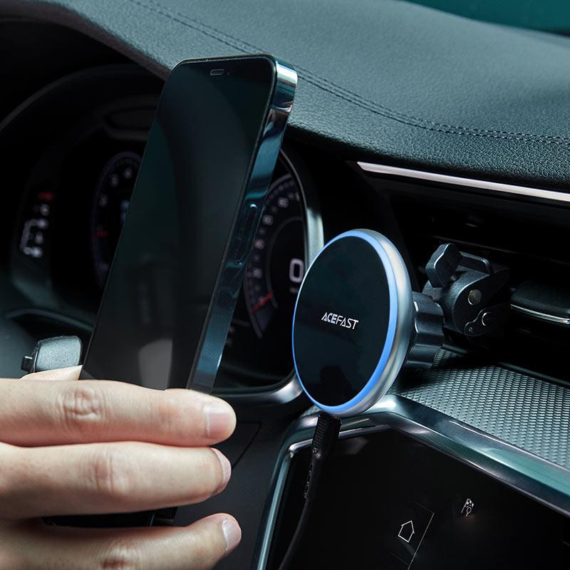 Автотримач для телефона з БЗП ACEFAST D3 magnetic wireless charging car holder Silver Київ - фото 6