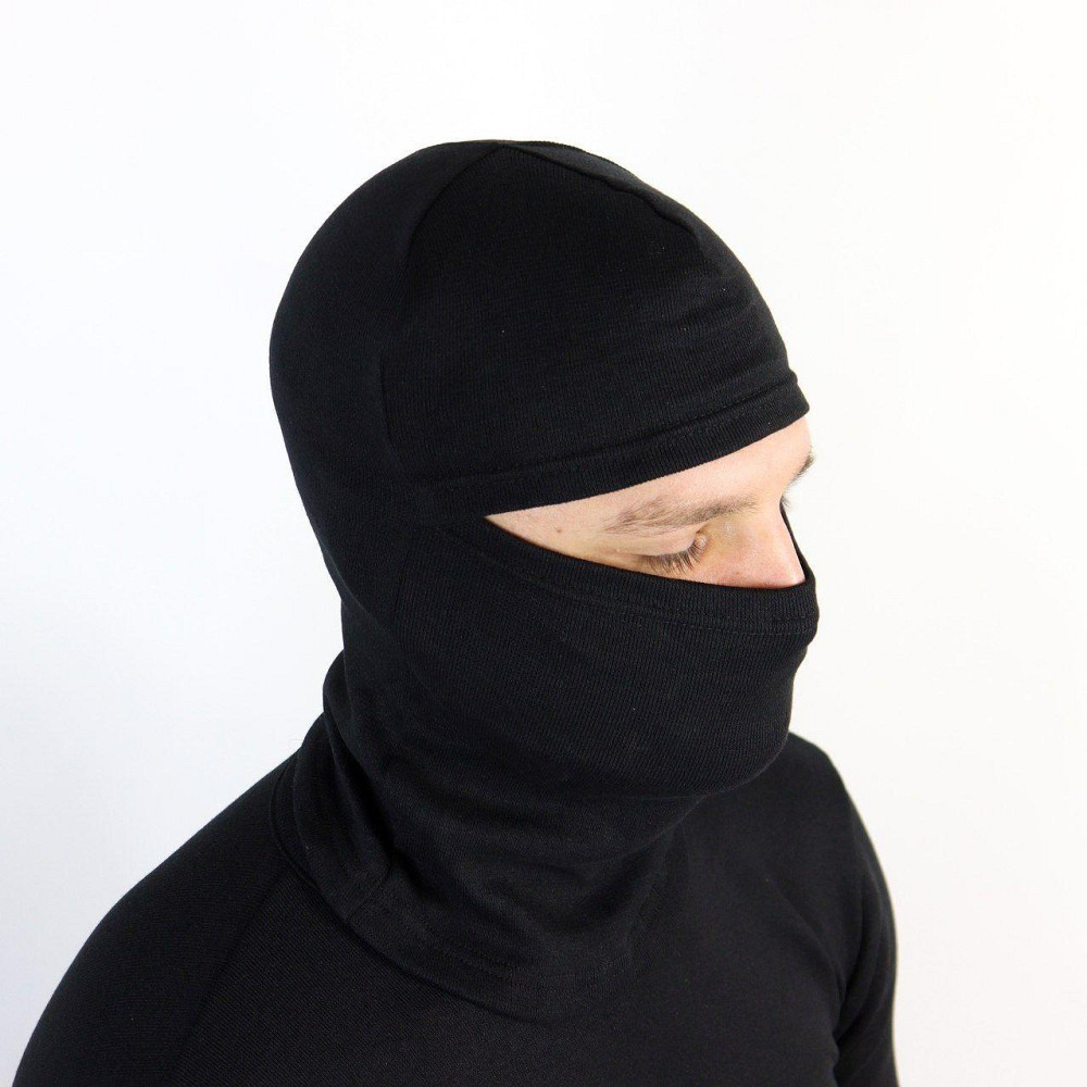 Зимова балаклава-баф на флісі, Чорна / Тактична балаклава утеплена / Балаклава флісова Київ - фото 9