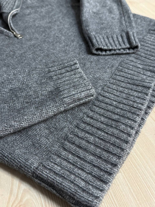 Свитер женский A-N 1780 с воротником на молнии оверсайз one size, серый, one size Киев - изображение 16