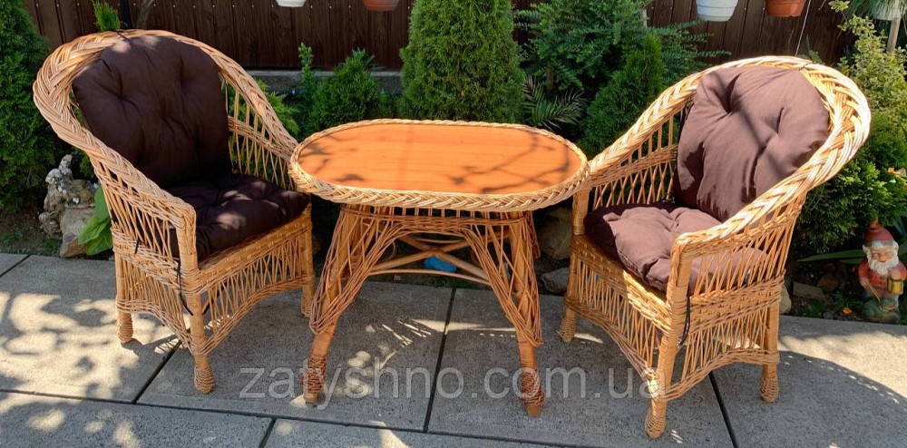 Мебель плетеная из лозы с накидками, ручной работы Киев - изображение 1