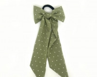 Гумочка для волосся в горошок хакі Київ - фото 1