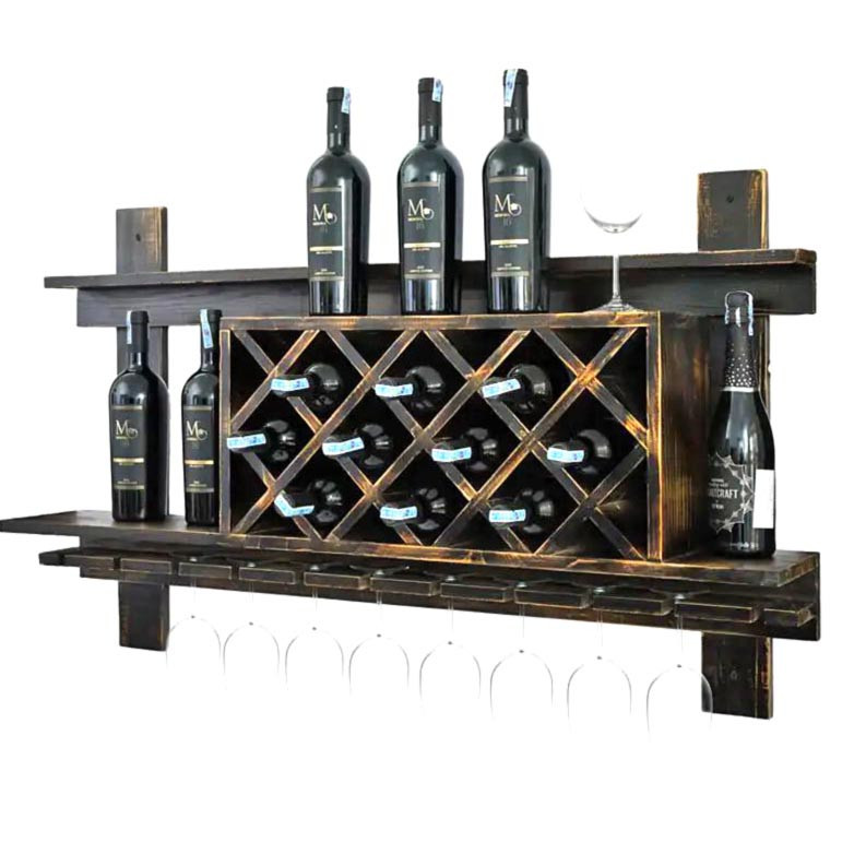 Настенная винная полка 