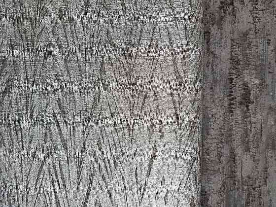 Шпалери вінілові на флізелін Rasch Composition 0,53х10 листя ялинка сріблясті металік сірі Київ