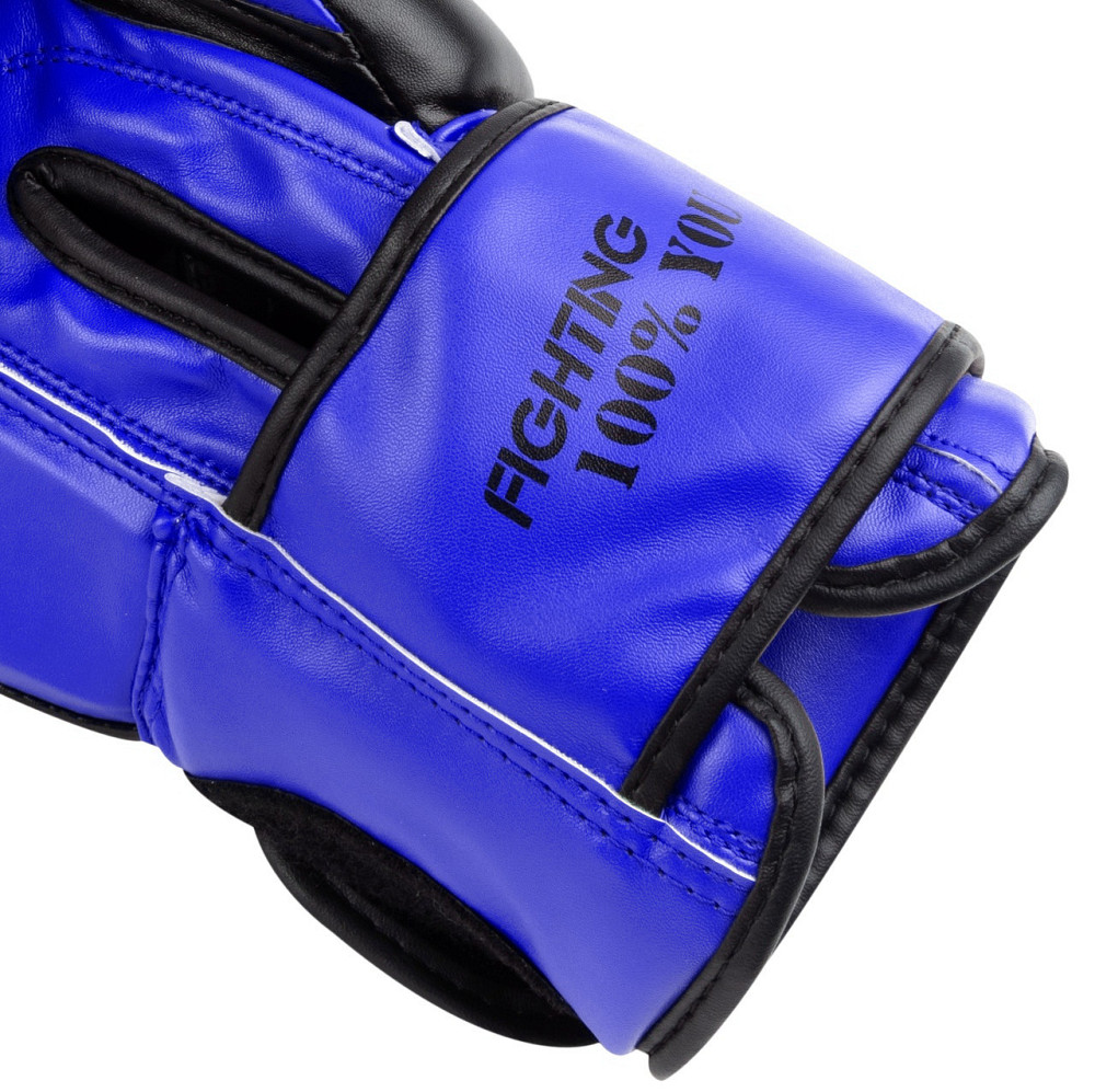 Боксерські рукавиці PowerPlay 3004 Classic Чорно-Сині 12 унцій Каменское - изображение 9