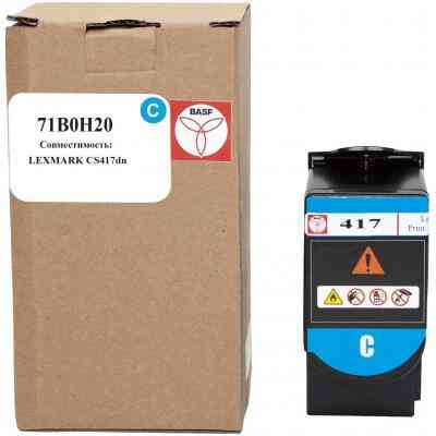 Тонер-картридж BASF Lexmark CS417dn 71B0H20 Cyan (BASF-KT-71B0H20) Винница