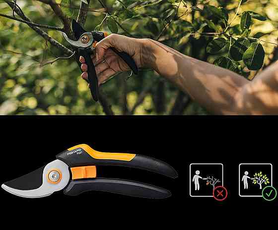 Площинний Секатор 26 см Fiskars Solid "P321" (1057162) Високовуглецева сталь Нововолинськ
