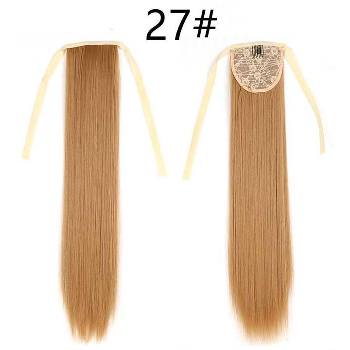 Шиньон накладной хвост на ленте Didaka прямые волосы 60 см 