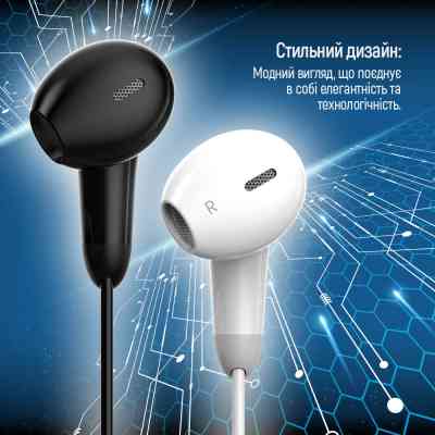 Наушники ColorWay 3.5 mm Wired Earphone Sound Wave White (CW-WD04WT) Винница