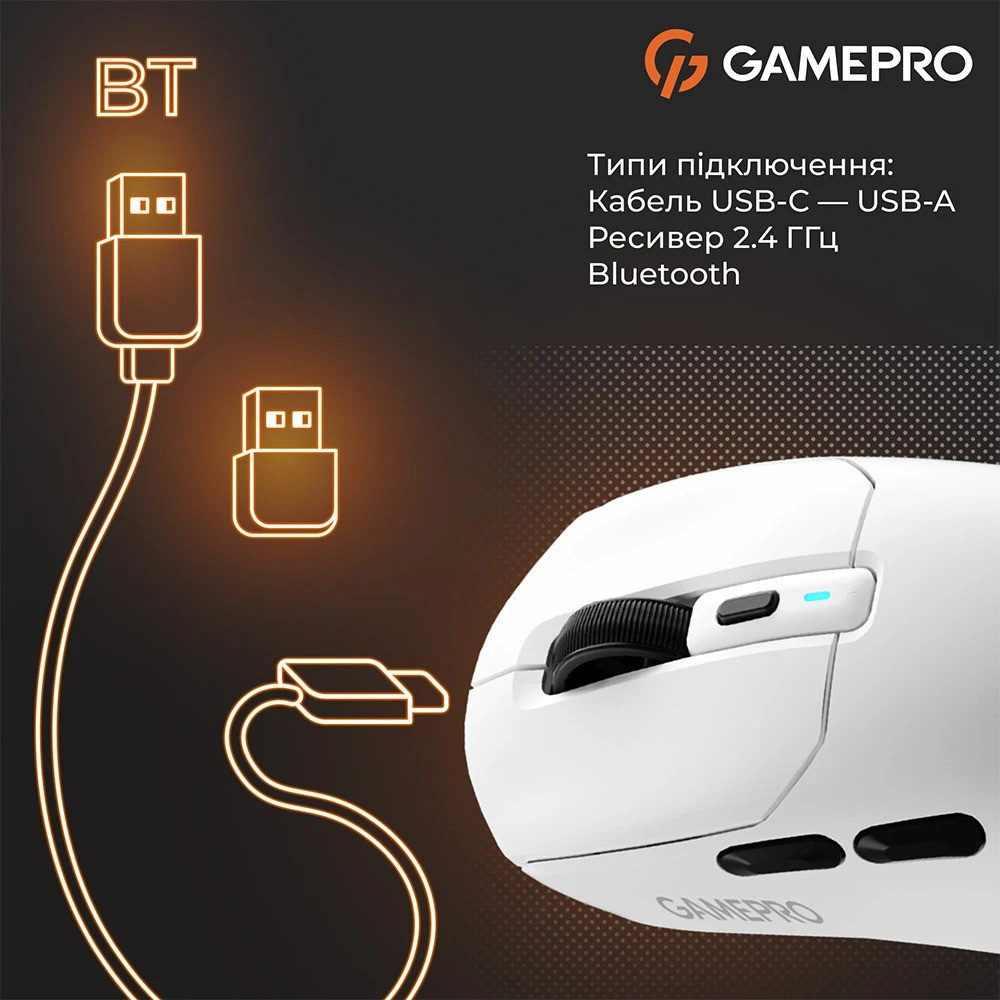Миша бездротова GamePro Genesis Airmaster White (GM167W) ( 21799 ) Харків - фото 15