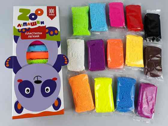 Пластилін легкий ZOOлипашки "Панда" ZIRKA 140214 (14 різнокольорових стиків по 6 г) Вінниця