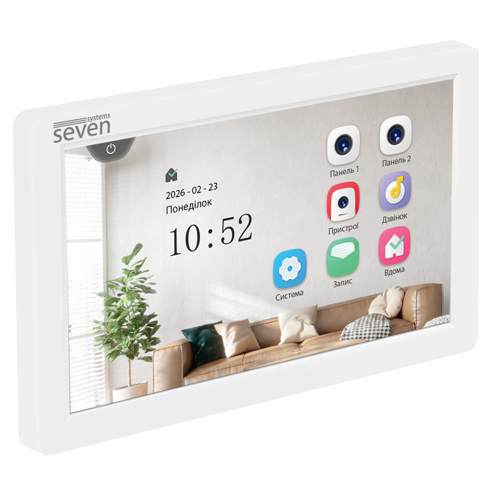Видеодомофон 7 дюймов SEVEN DP-7570 FHD IPS white Киев - изображение 12