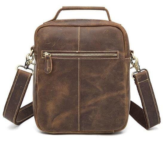 Сумка чоловіча Crazy horse Vintage 14692 Коричнева Київ - фото 6