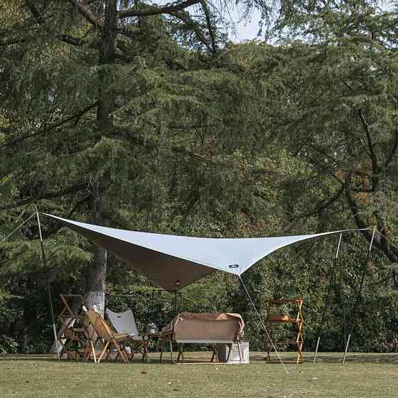 Тент для кемпінгу Naturehike Whale NH21TM100, 460*485 см, сірий Київ