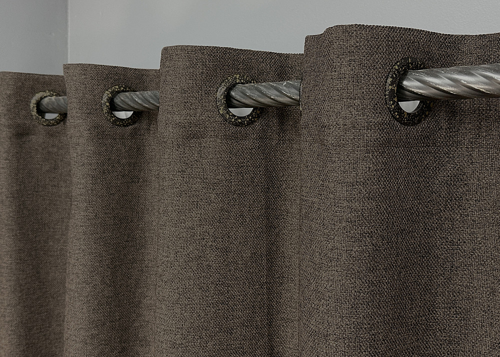 Комплект штор на люверсах VR-Textil Лен ELEMENTA № 1867ш Венге 150х270см 2 шт (37-0273) Киев - изображение 6