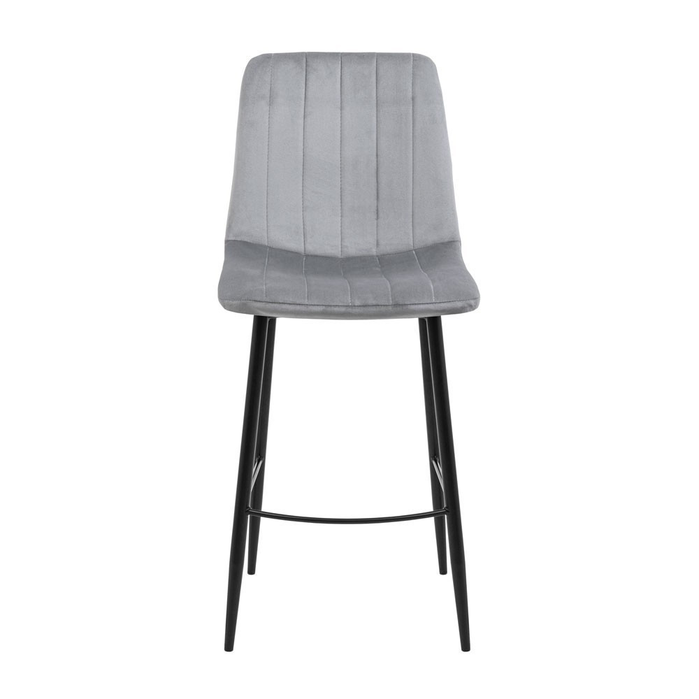 Стілець крісло барний м'який FuryDesign Malcolm 57 високі ніжки Сірий Київ - фото 2