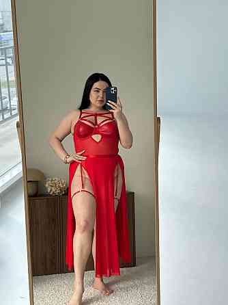 Сексуальне жіноче боді plus size зі спідницею та гартерами великих розмірів на бретельках із відкритою спиною з кісточками червоне Одеса
