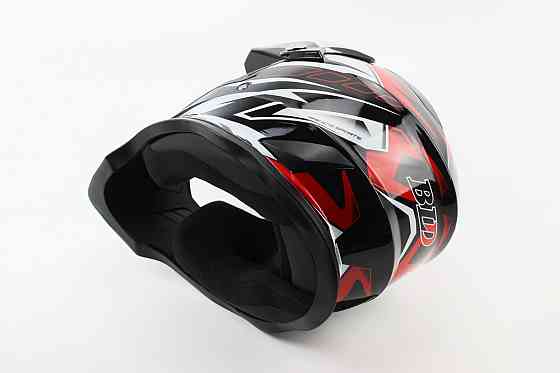 Шолом кросовий/ендуро/АТV BLD-819-7 S (55-56см), ЧОРНО-ЧЕРВОНИЙ Киев