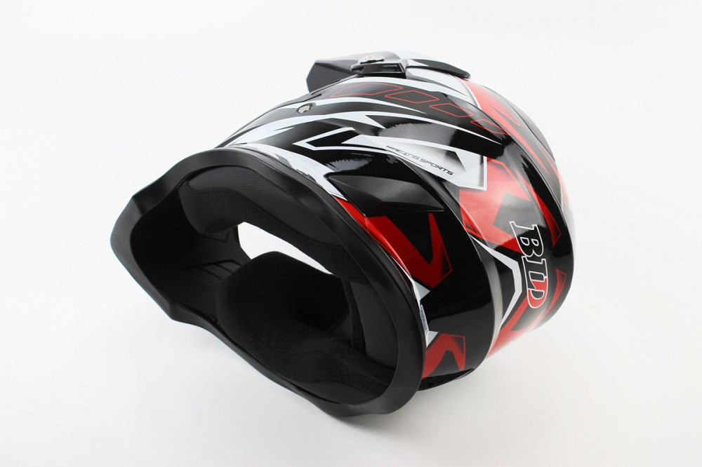 Шолом кросовий/ендуро/АТV BLD-819-7 S (55-56см), ЧОРНО-ЧЕРВОНИЙ Киев - изображение 2