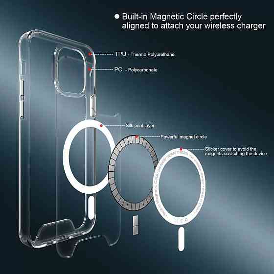 Чохол для смартфона Space Magnetic for Apple iPhone 15 Pro Max Transparent Київ