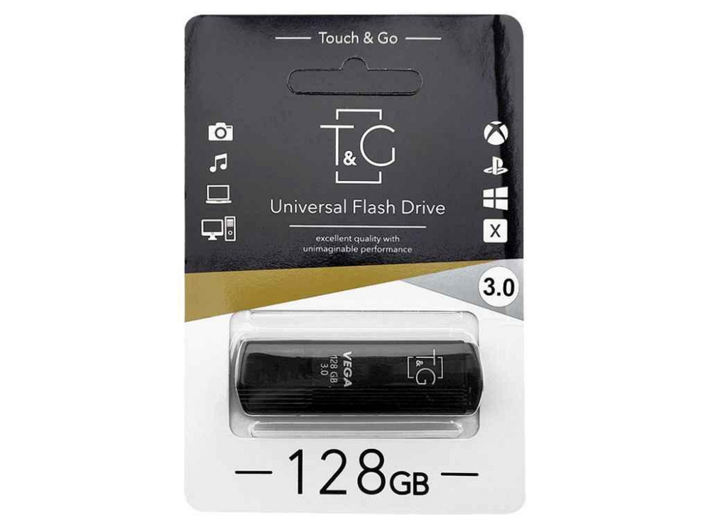 Флешка USB 128GB 3.0 121 Vega чорна ТМ TG Київ - фото 1