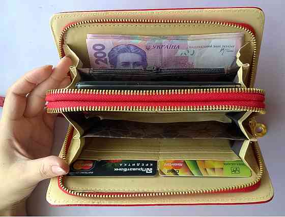 Жіночий Клатч-Кашолик із Знімною Ручкою — Петлою на Дві Блискавки Дніпро