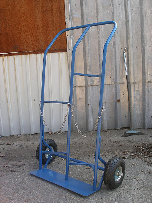 Візок ТБ2-260 для перевезення двох балонів – металевий балонний візок з пневмоколесами 260 мм до 250 кг Харків - фото 4