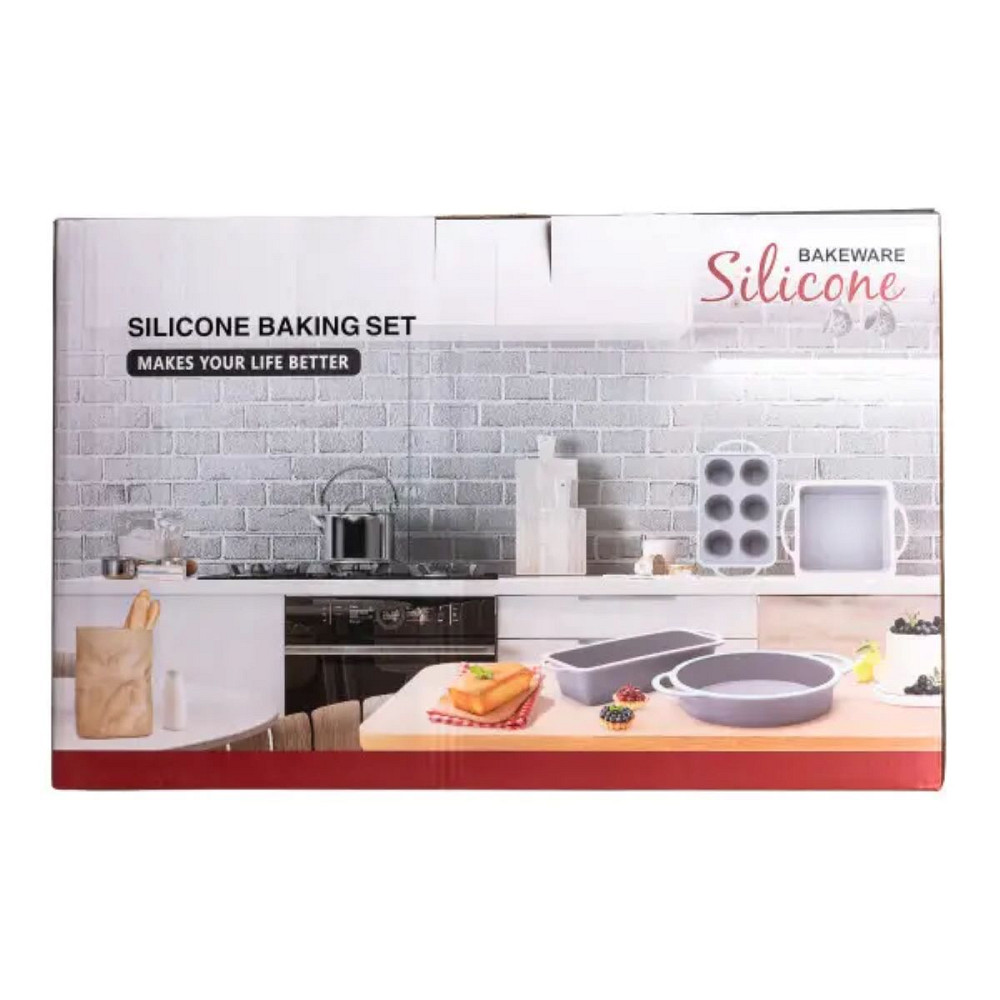 TS Kitchen Силіконовий набір форм для випічки з антипригарним покриттям з кухонним приладдям та Коломыя - изображение 4