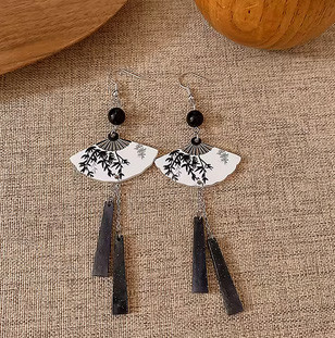 Серьги в китайском стиле Веер Киев - изображение 3