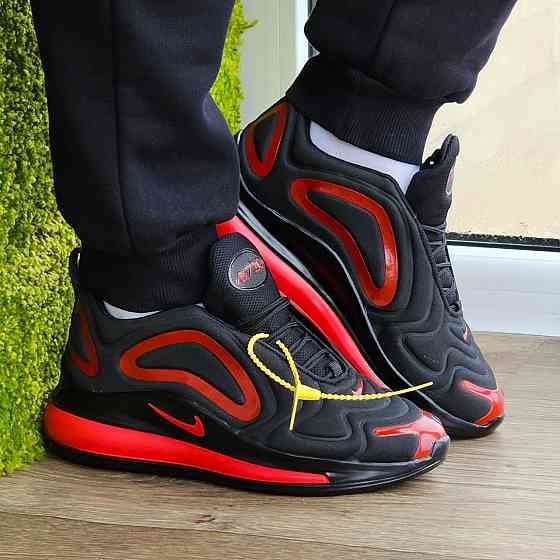 Кроссовки Nike 720 Черные и Красные Женские с Амортизацией Найк (размеры: 37) Видео Обзор Днепр