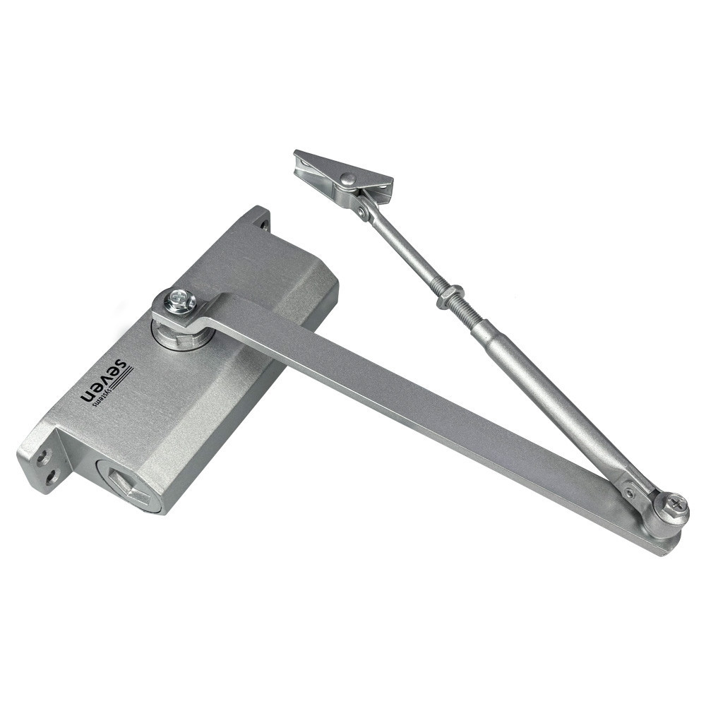 Доводчик двери 45-75 кг SEVEN DC-7743HP silver (с механизмом фиксации) Киев - изображение 9