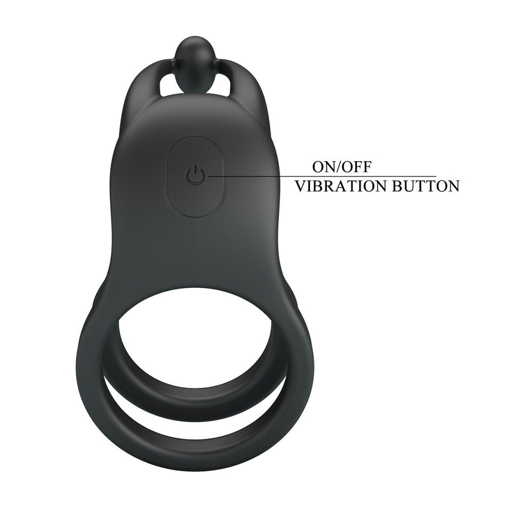 Кільце ерекційне Pretty Love - Goodwin Vibrating Double Penis Ring, BI-210222 Sex Aura Київ - фото 8