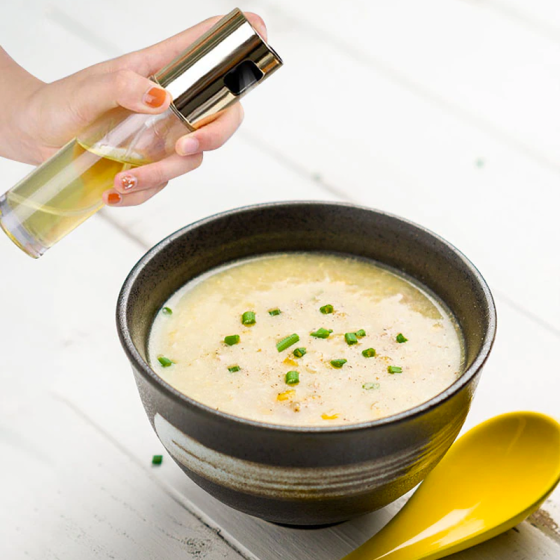 Розпилювач для олії 100мл, OIL BOTTLE / Скляна пляшечка-спрей для олії та соусу / Кухонний диспенсер Київ