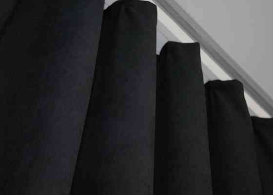 Комплект готових штор VR-Textil Мікровелюр Petek № 1522ш Чорний 150х290 см 2 шт (33-0375) Київ