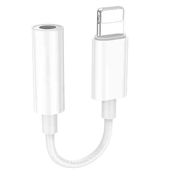 Адаптер BOROFONE BV21 для подключения наушников iPhone белый Киев