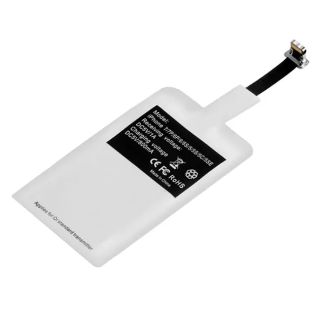 Адаптер приймач для бездротового заряджання Iphone lightning AR 71 Білий універсальний ресивер QI дл Полтава - фото 1