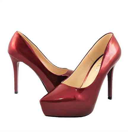 Жіночі Бордові Туфлі на Підборах Шпильці Лакові Модельні (розміри: 36,37,38,39,40) - 16-6 Дніпро