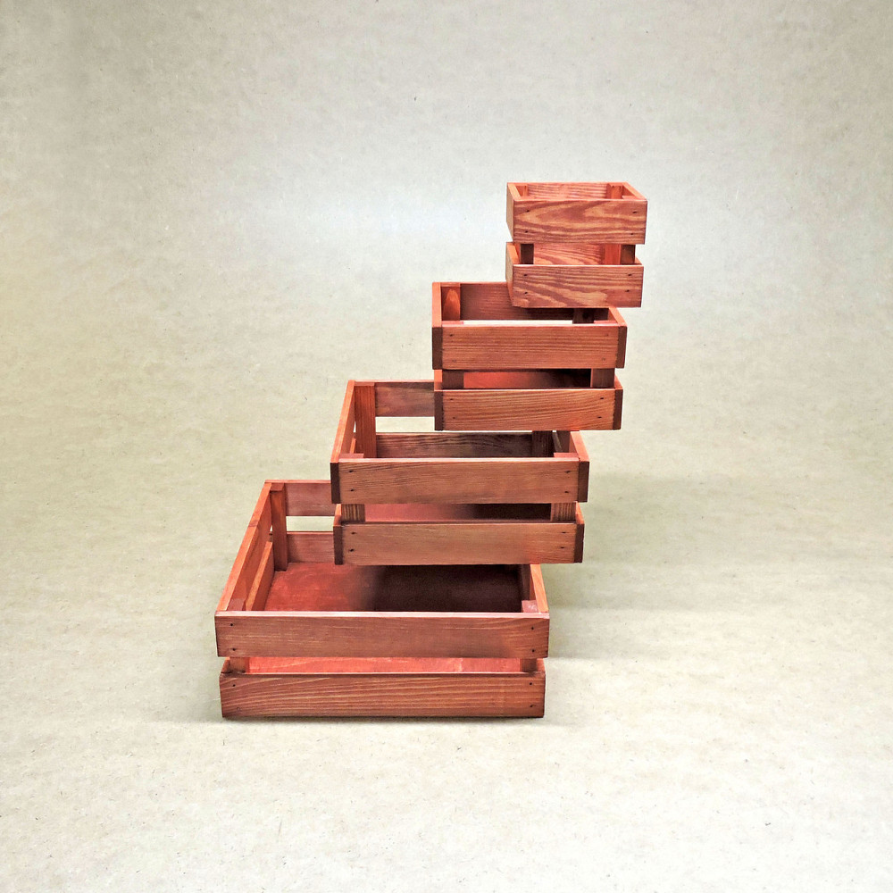 Набір коробів для зберігання "Мілена" 4шт корал Миколаїв - фото 7