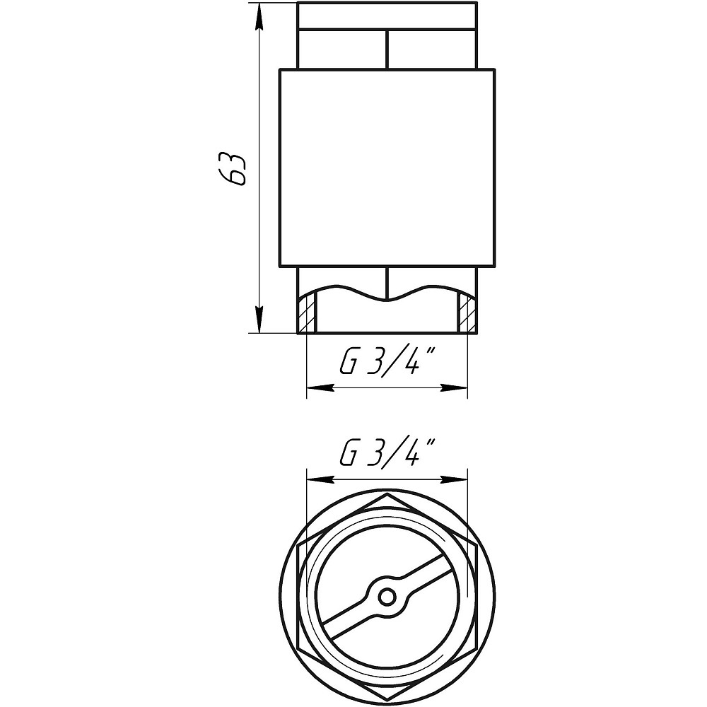 Клапан зворотного ходу води SELBA    3/4″ SL1541 Луцк - изображение 5