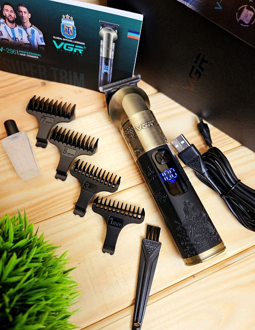 Тример для стрижки VGR V-296, 4 насадки, LED display Киев - изображение 7