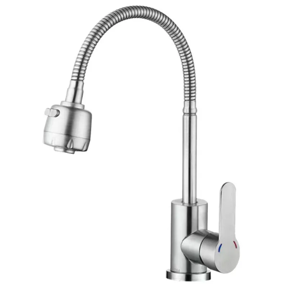 Смеситель для кухни Zerix DAX-011 Reflector из нерж. стали SUS304 (ZX4821) Киев