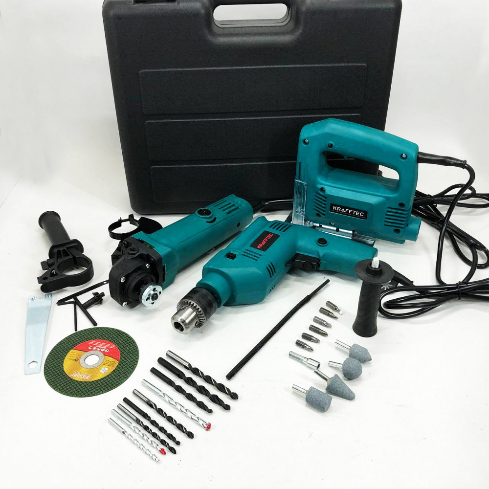 Набір електроінструментів 3в1: мережний ударний дриль, болгарка мережева, електричний лобзик потужний LN-12 Львів - фото 13