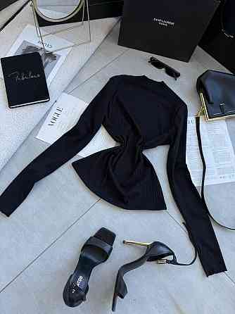 Жіночий теплий базовий гольф з ангори рубчик Чорний, 42/46 Одеса